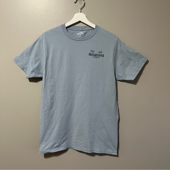 Billabong Regular Fit Palm Tree Cotton Tee Blue - Picture 4 of 7